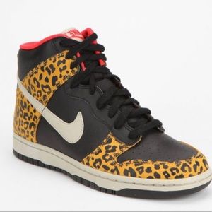 Cheetah Nike dunk hi-top sneaker